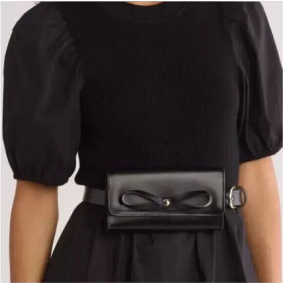 Kate spade wallet bow convertible shoulder bag/belt bag fanny pack sling bag s/m - Picture 1 of 8